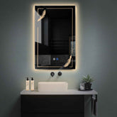 Specchio LED Verticale | Pulsanti touch | Funzione anti-appannamento | Luce bianca calda - Reyze Serie Good Vibes Modello 2
